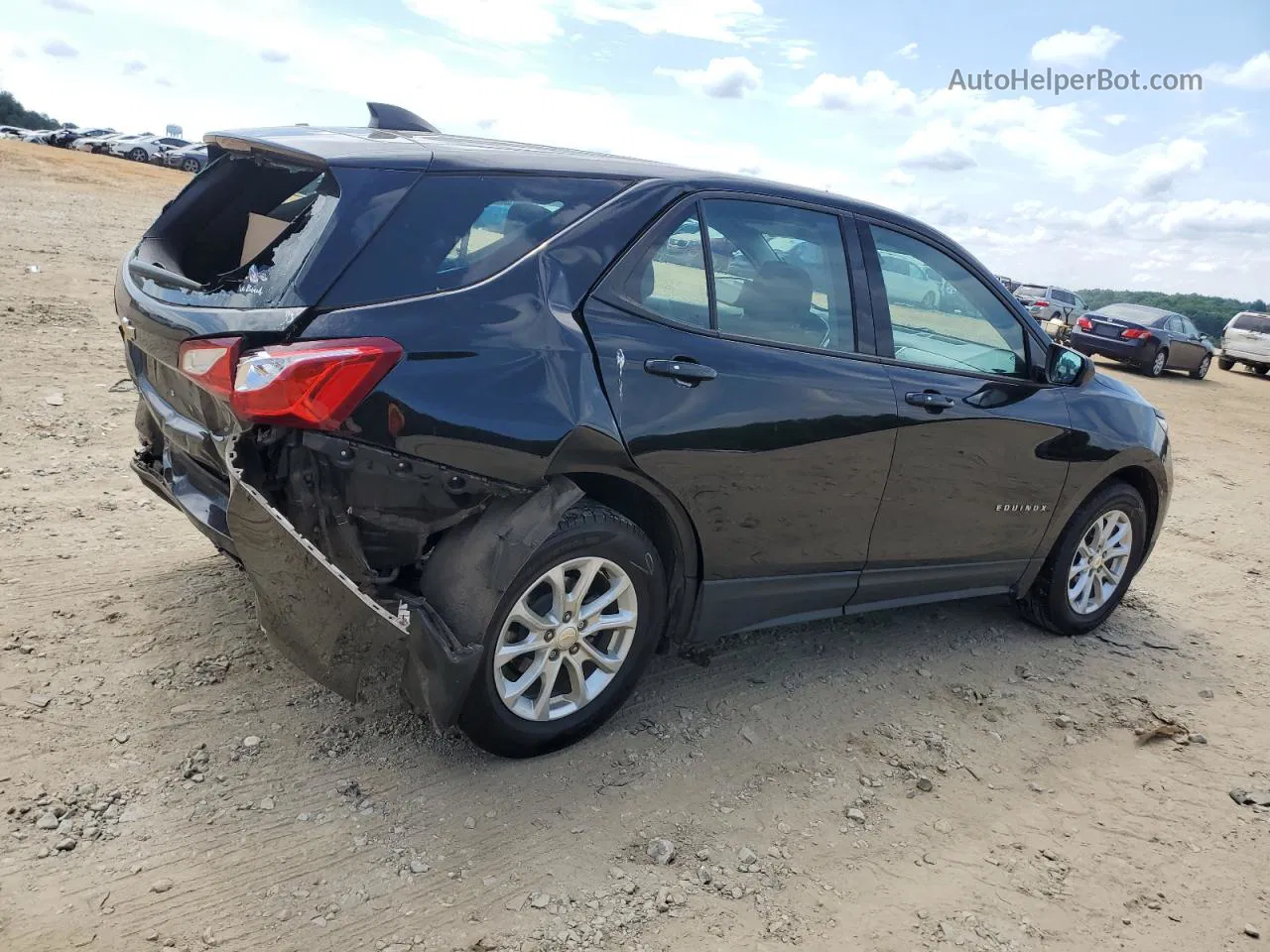 2019 Chevrolet Equinox Ls Black vin: 2GNAXHEV6K6128618