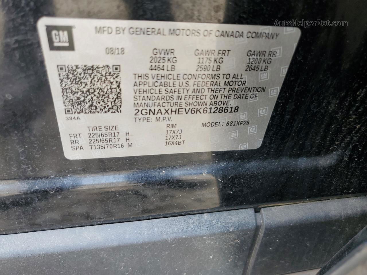 2019 Chevrolet Equinox Ls Black vin: 2GNAXHEV6K6128618