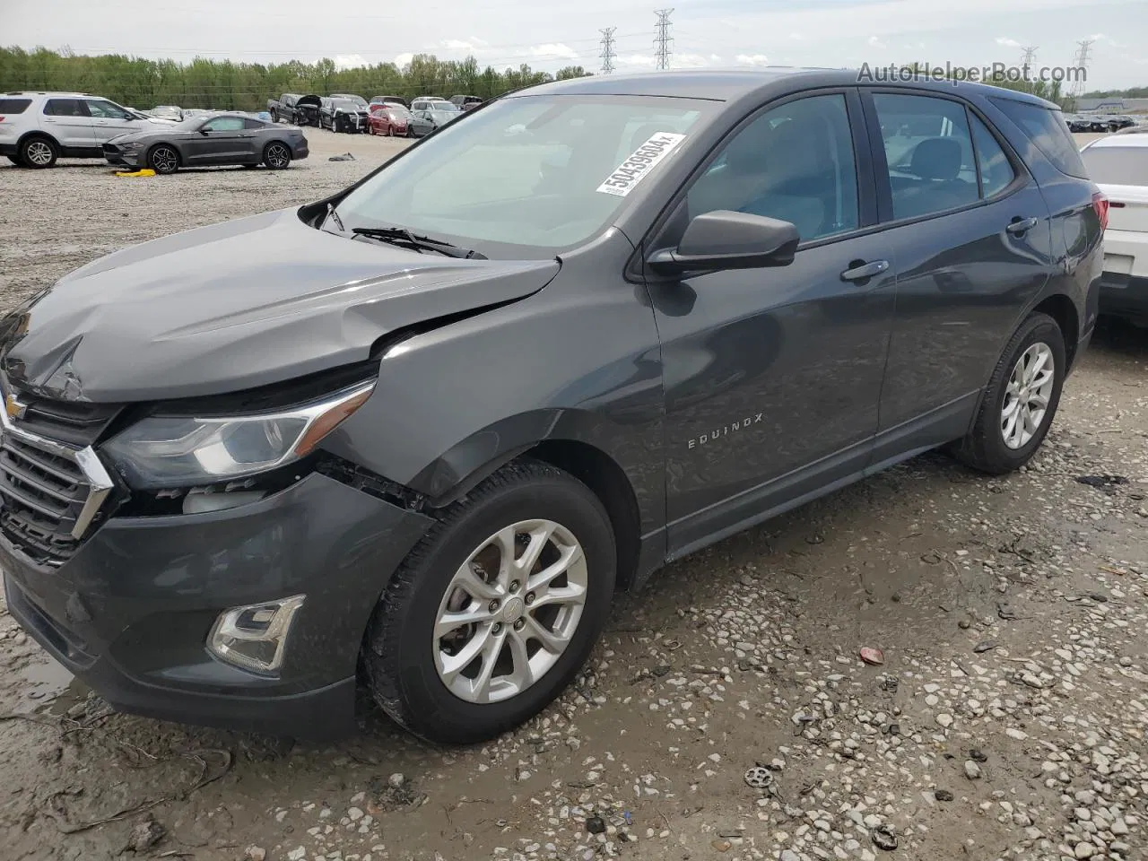 2018 Chevrolet Equinox Ls Gray vin: 2GNAXHEV7J6108957