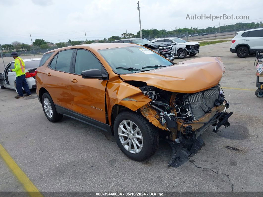 2018 Chevrolet Equinox Ls Orange vin: 2GNAXHEV7J6109347