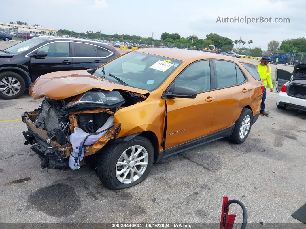 2018 Chevrolet Equinox Ls Orange vin: 2GNAXHEV7J6109347