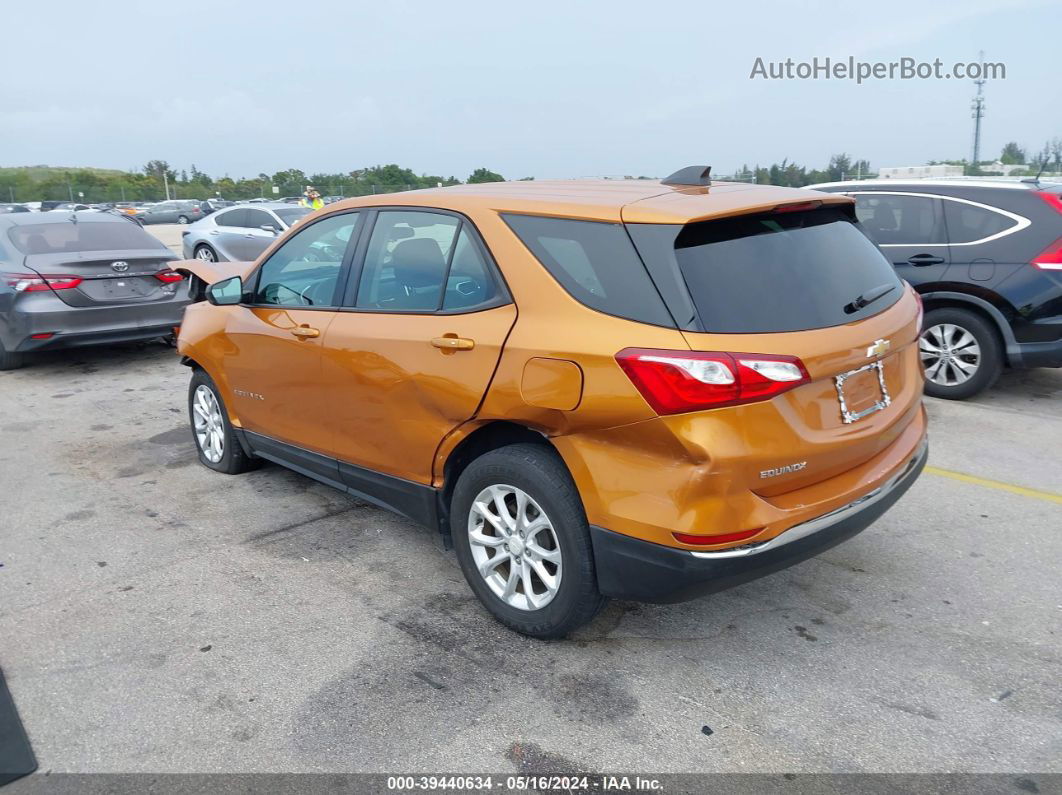 2018 Chevrolet Equinox Ls Orange vin: 2GNAXHEV7J6109347