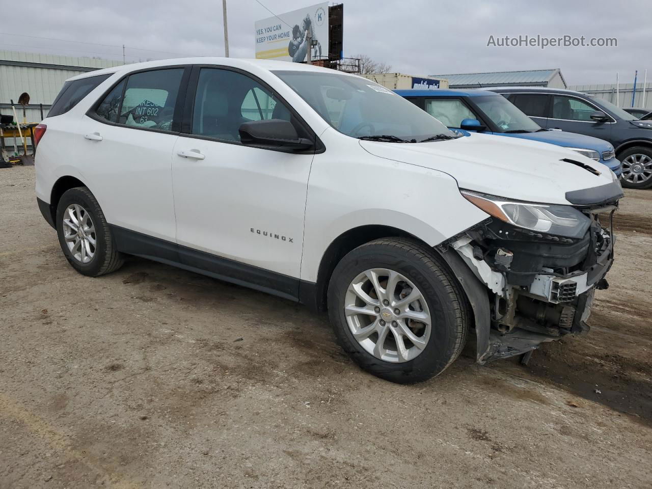 2018 Chevrolet Equinox Ls White vin: 2GNAXHEV7J6161481