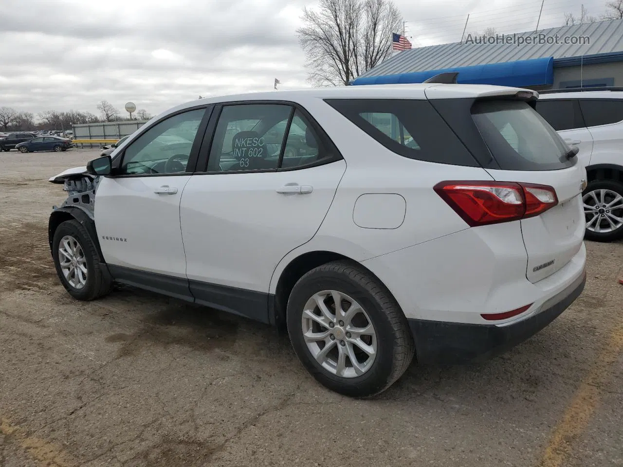 2018 Chevrolet Equinox Ls White vin: 2GNAXHEV7J6161481