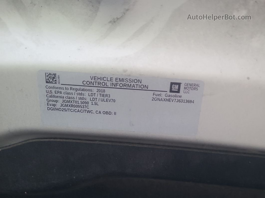 2018 Chevrolet Equinox Ls Unknown vin: 2GNAXHEV7J6313694