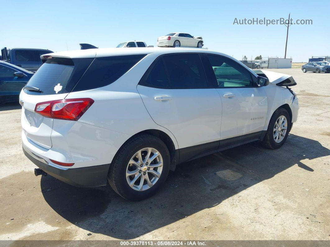 2018 Chevrolet Equinox Ls White vin: 2GNAXHEV9J6238223