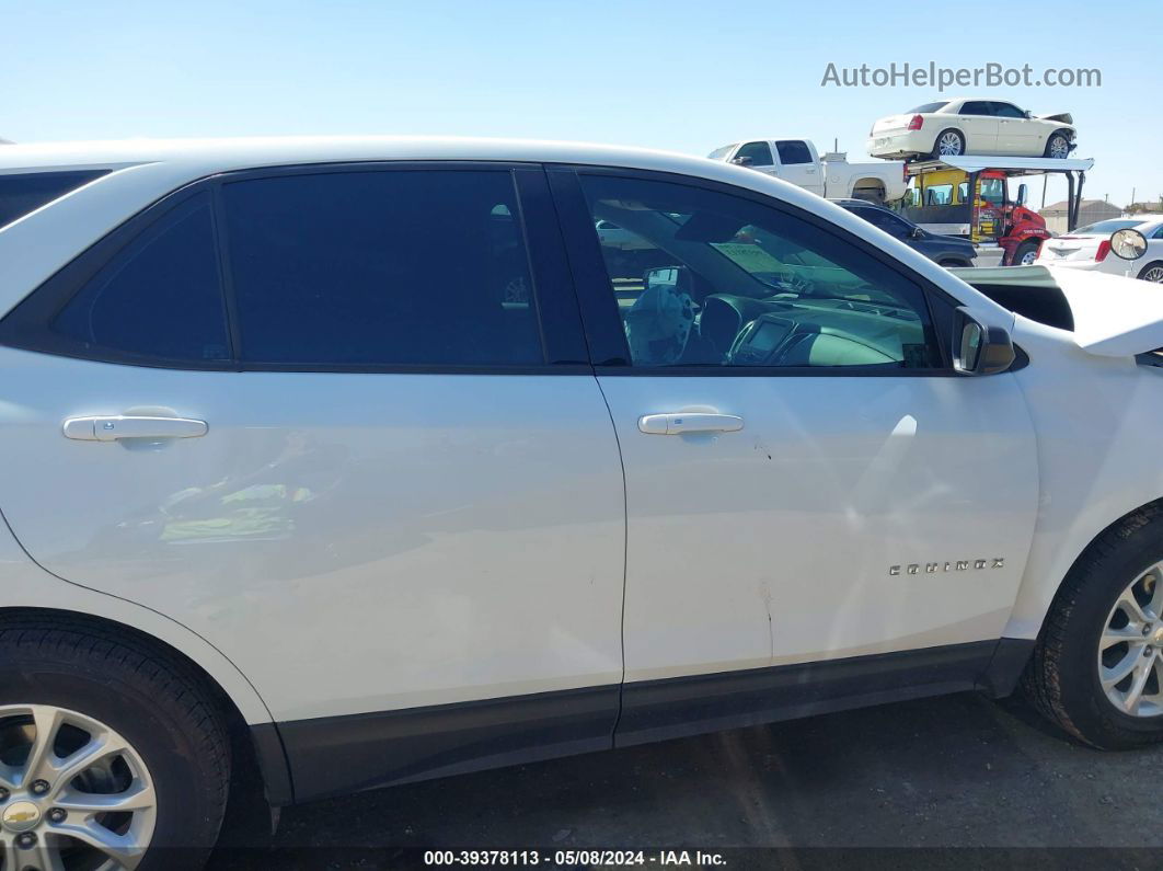 2018 Chevrolet Equinox Ls White vin: 2GNAXHEV9J6238223