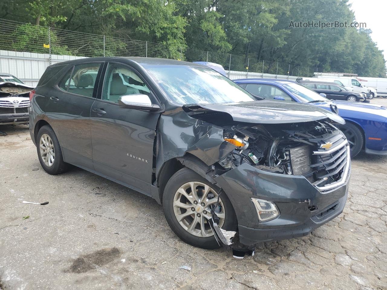 2019 Chevrolet Equinox Ls Gray vin: 2GNAXHEV9K6267562