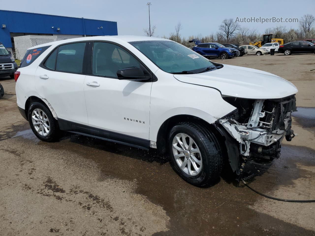 2018 Chevrolet Equinox Ls White vin: 2GNAXHEVXJ6321398