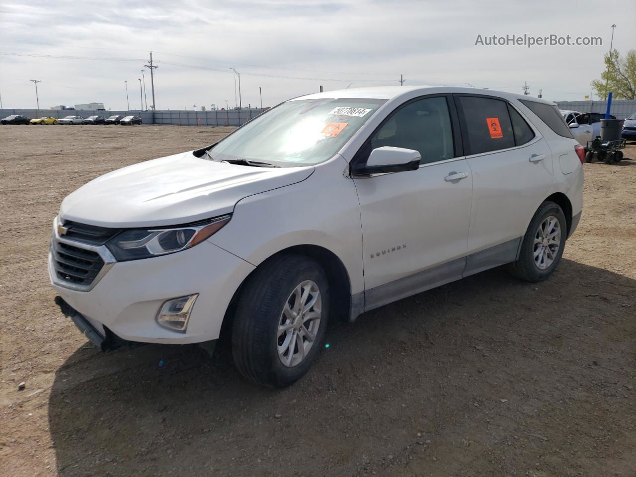 2018 Chevrolet Equinox Lt White vin: 2GNAXJEV0J6224590