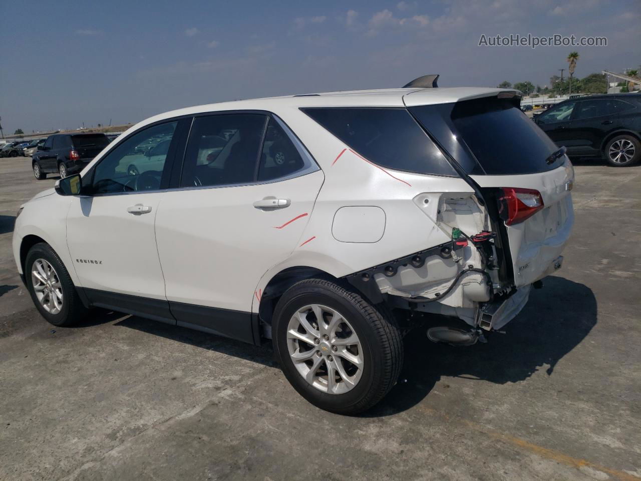 2018 Chevrolet Equinox Lt White vin: 2GNAXJEV0J6269447