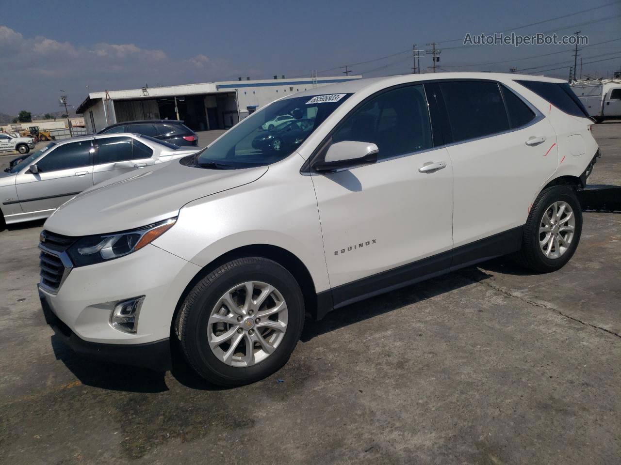 2018 Chevrolet Equinox Lt White vin: 2GNAXJEV0J6269447