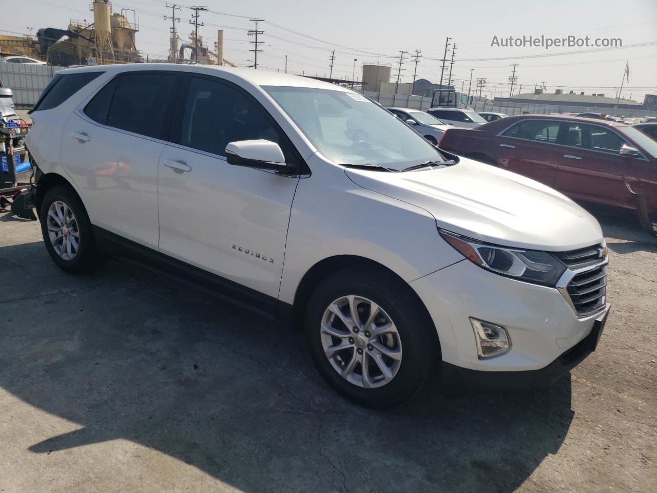 2018 Chevrolet Equinox Lt White vin: 2GNAXJEV0J6269447