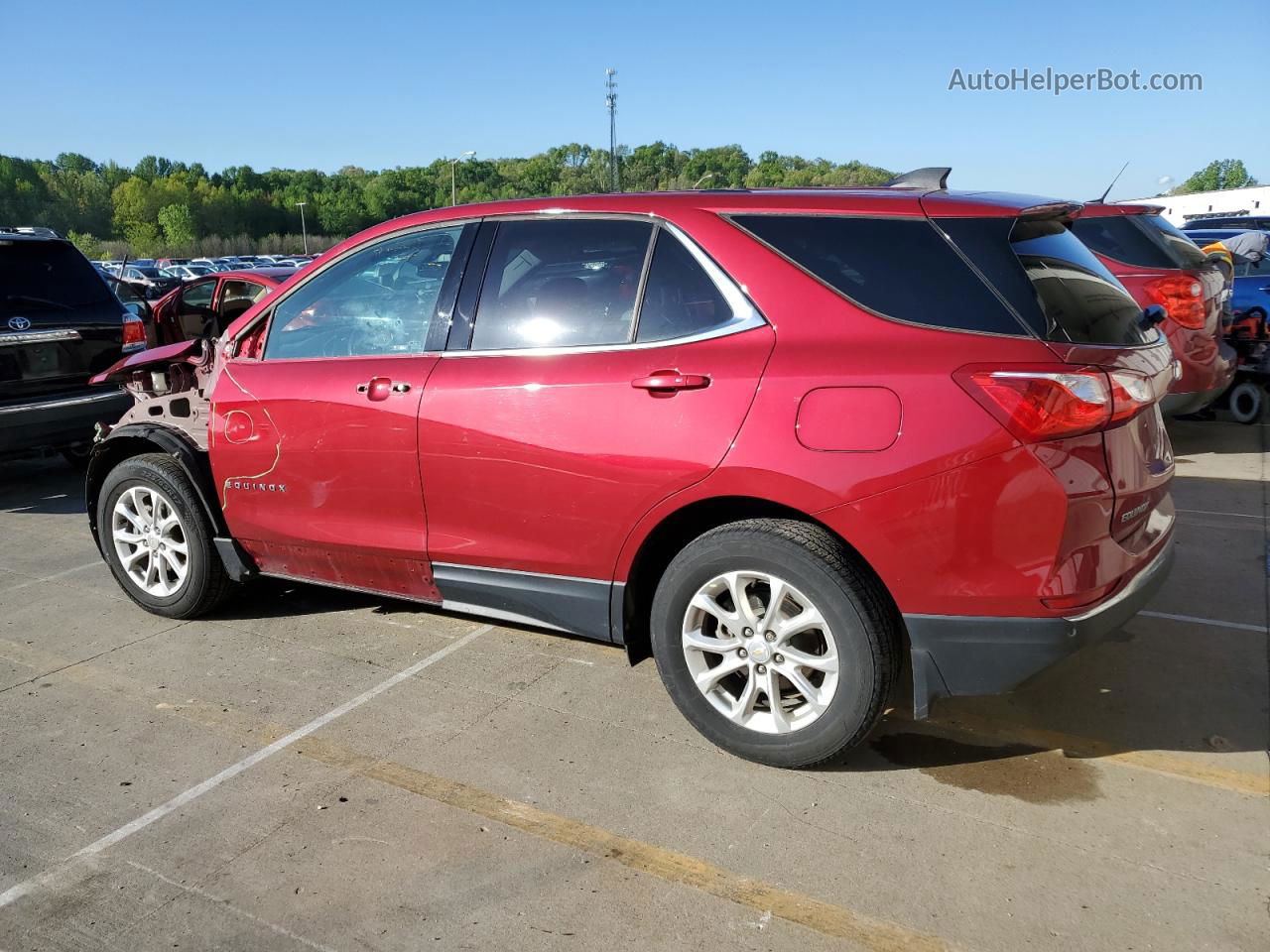 2018 Chevrolet Equinox Lt Red vin: 2GNAXJEV2J6203966