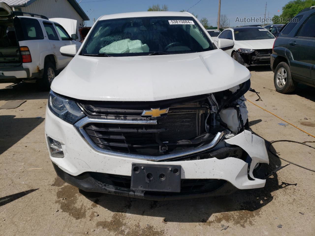 2018 Chevrolet Equinox Lt White vin: 2GNAXJEV3J6107618