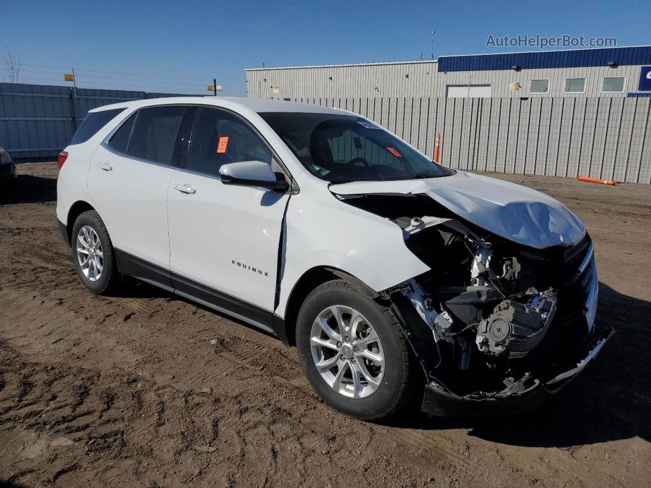 2018 Chevrolet Equinox Lt White vin: 2GNAXJEV3J6241206