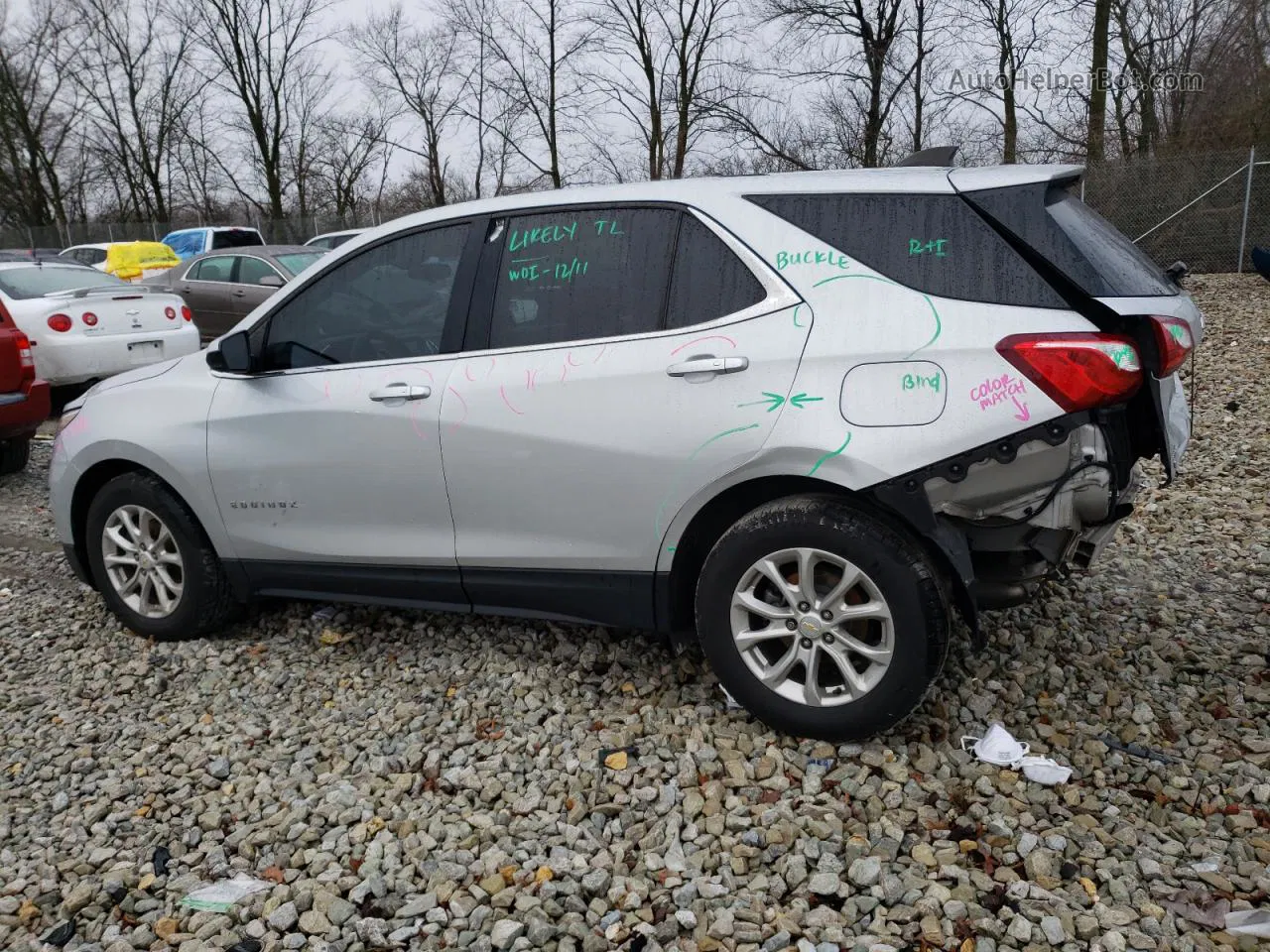 2018 Chevrolet Equinox Lt Серебряный vin: 2GNAXJEV3J6247443