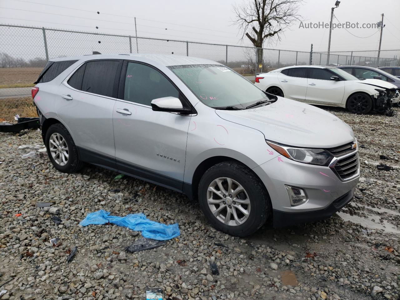 2018 Chevrolet Equinox Lt Silver vin: 2GNAXJEV3J6247443