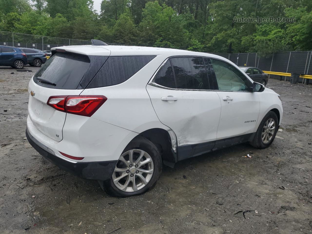 2020 Chevrolet Equinox Lt White vin: 2GNAXJEV3L6240317