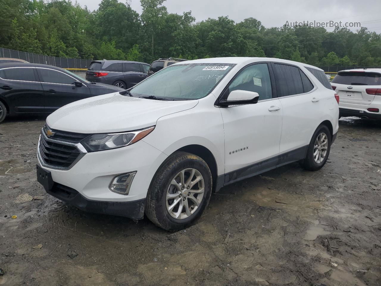 2020 Chevrolet Equinox Lt White vin: 2GNAXJEV3L6240317