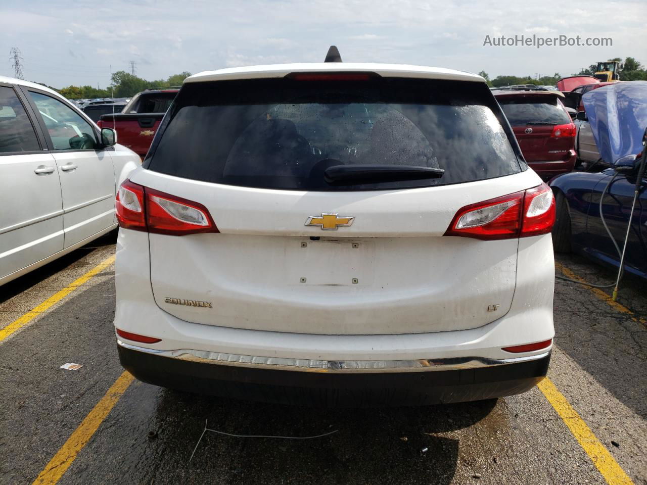 2018 Chevrolet Equinox Lt White vin: 2GNAXJEV4J6238704