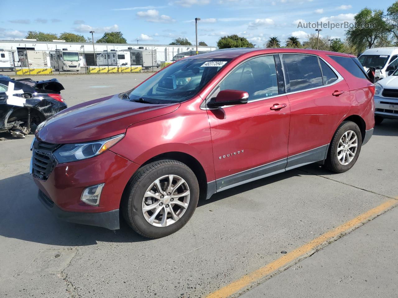 2018 Chevrolet Equinox Lt Темно-бордовый vin: 2GNAXJEV5J6308596