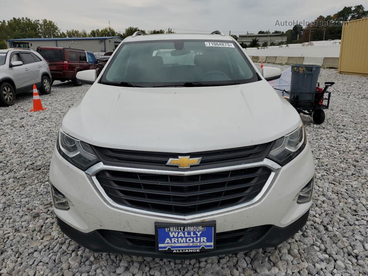 2018 Chevrolet Equinox Lt White vin: 2GNAXJEV5J6344336