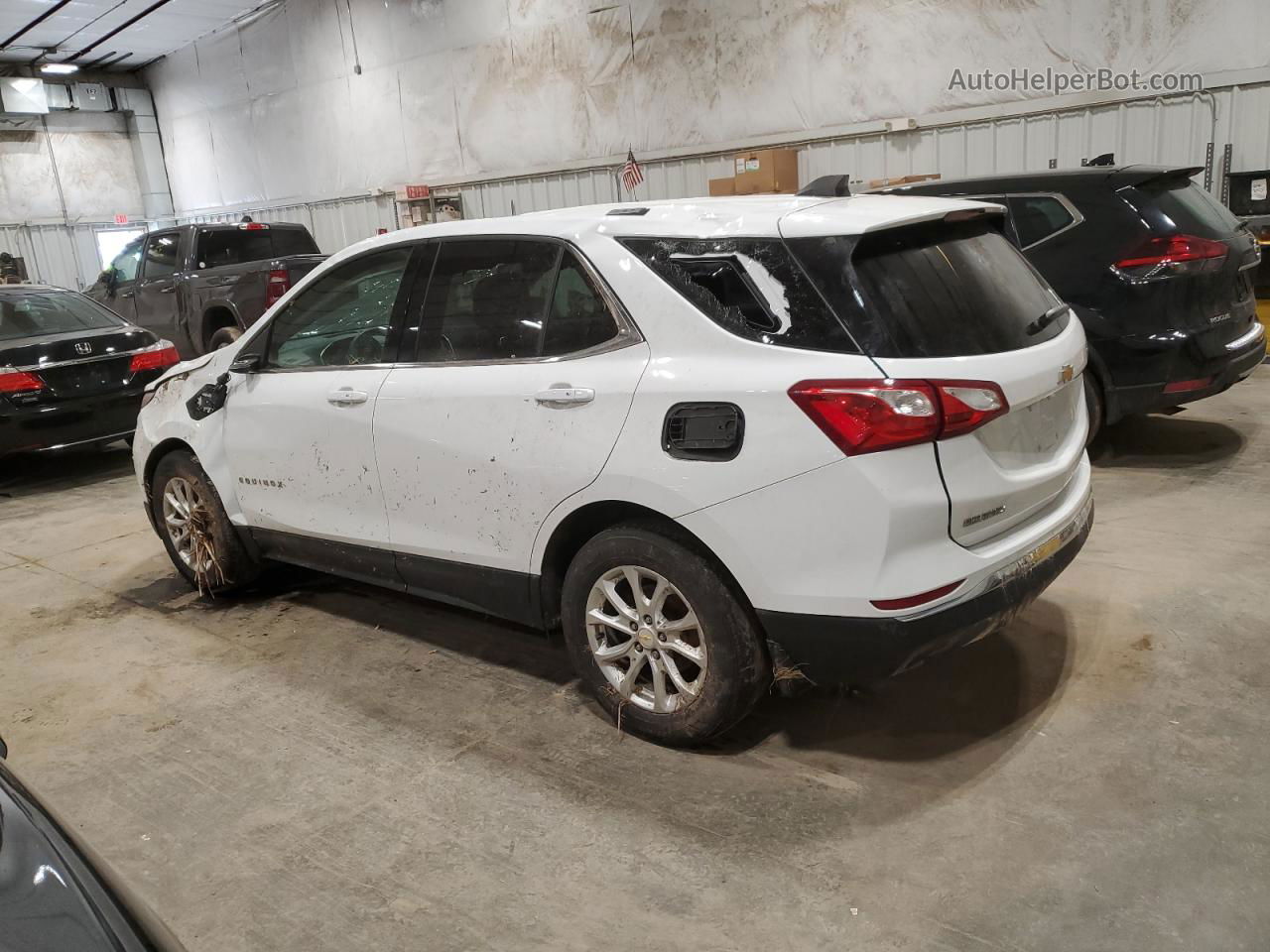 2018 Chevrolet Equinox Lt White vin: 2GNAXJEV6J6214467