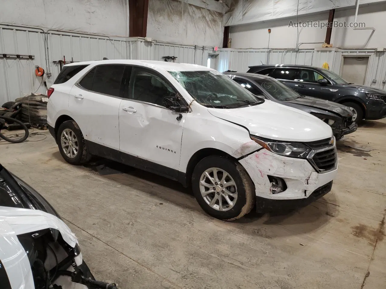 2018 Chevrolet Equinox Lt White vin: 2GNAXJEV6J6214467