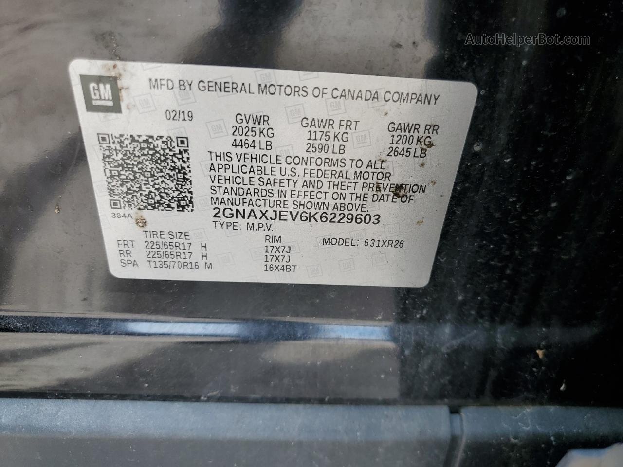 2019 Chevrolet Equinox Lt Черный vin: 2GNAXJEV6K6229603