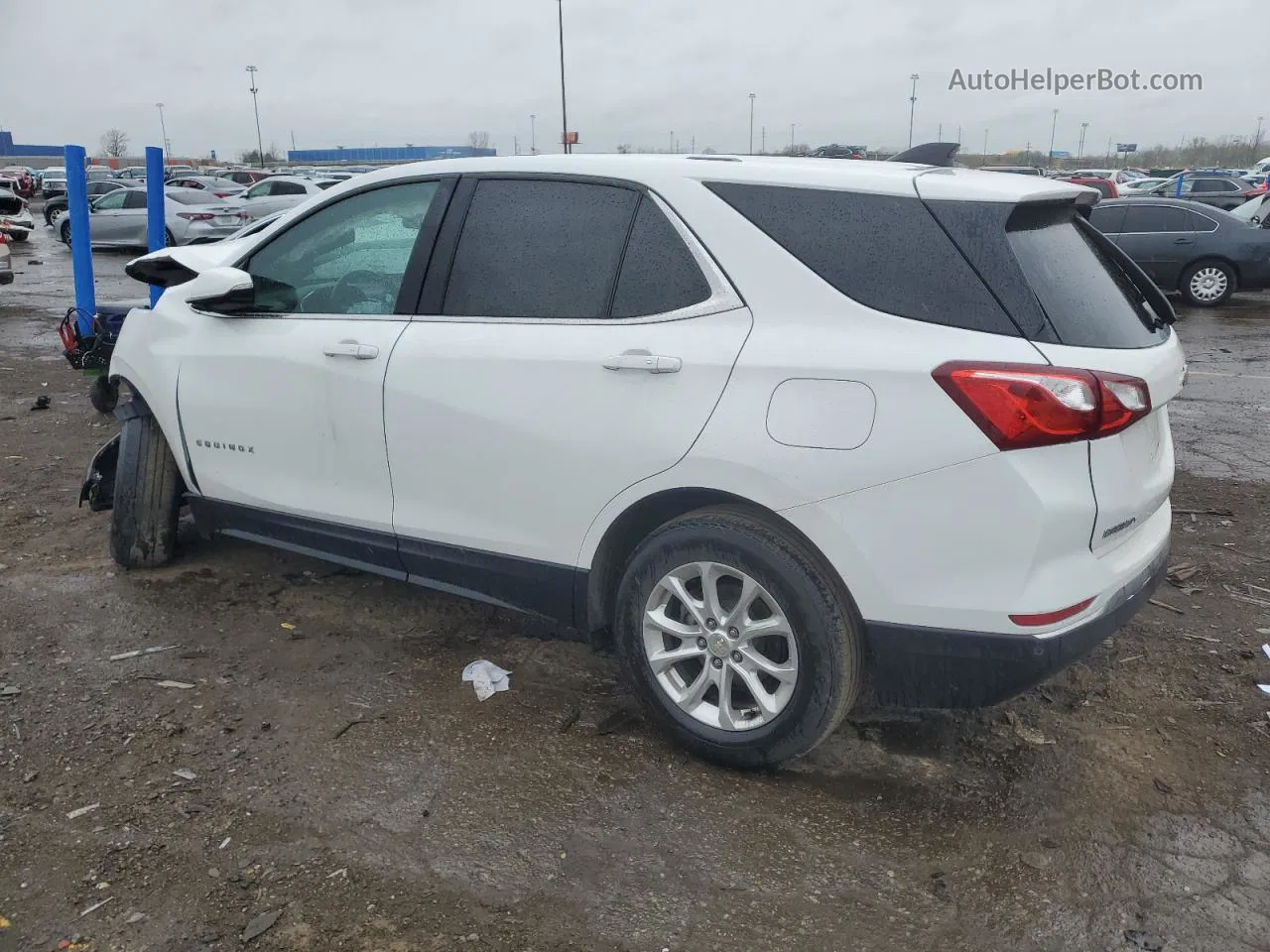 2018 Chevrolet Equinox Lt White vin: 2GNAXJEV7J6117147