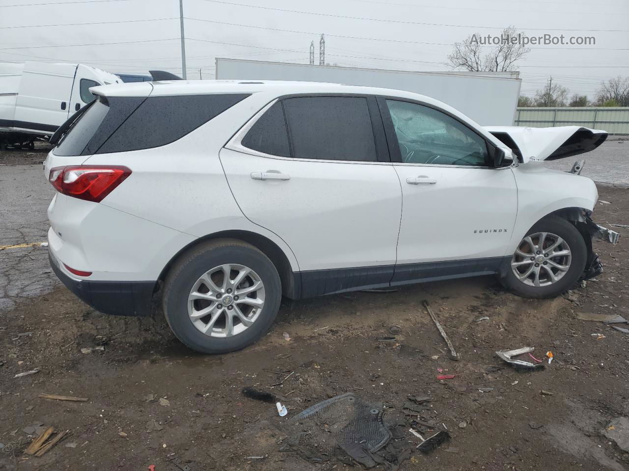 2018 Chevrolet Equinox Lt White vin: 2GNAXJEV7J6117147