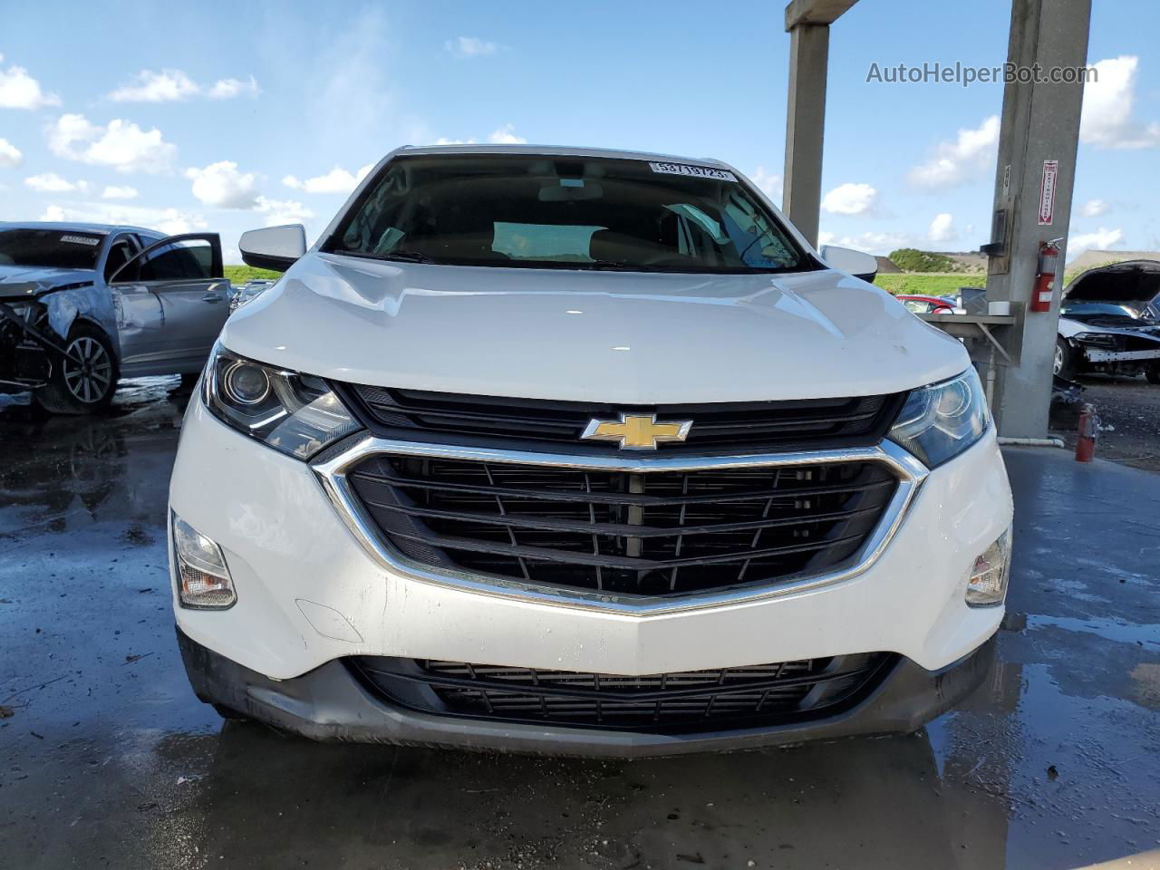 2018 Chevrolet Equinox Lt White vin: 2GNAXJEV7J6201789