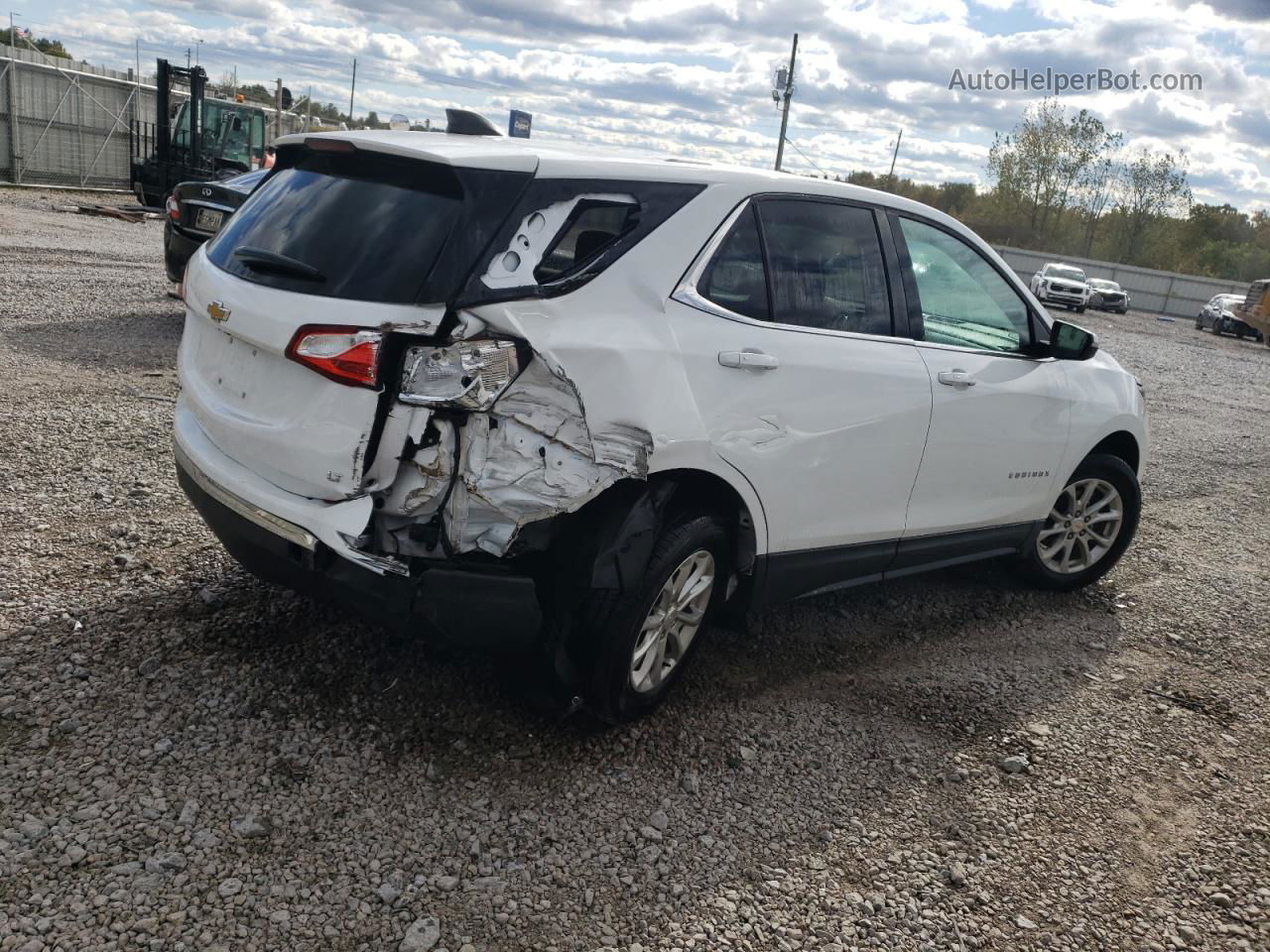 2018 Chevrolet Equinox Lt White vin: 2GNAXJEV8J6104326