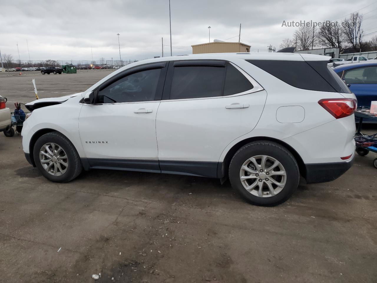 2018 Chevrolet Equinox Lt White vin: 2GNAXJEV8J6343164