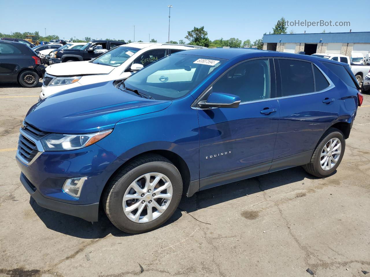 2019 Chevrolet Equinox Lt Синий vin: 2GNAXJEV8K6269410