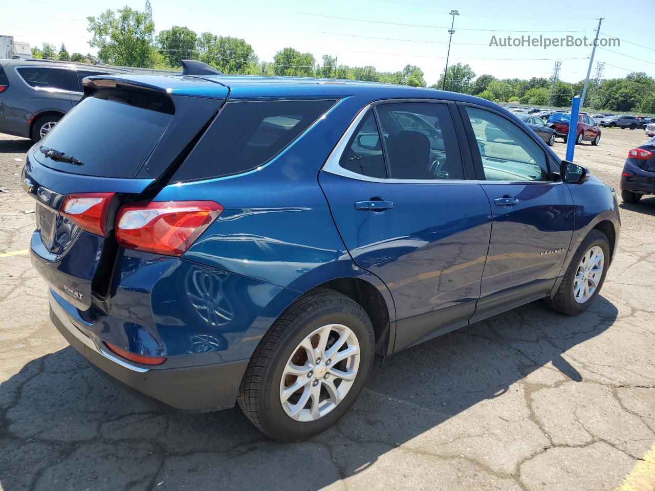 2019 Chevrolet Equinox Lt Синий vin: 2GNAXJEV8K6269410