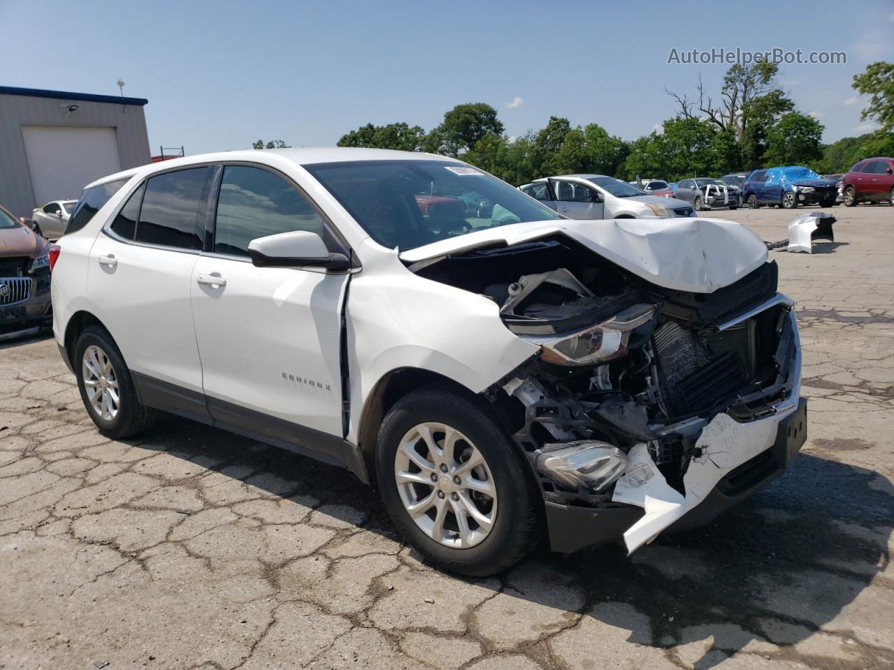 2018 Chevrolet Equinox Lt White vin: 2GNAXJEV9J6143054