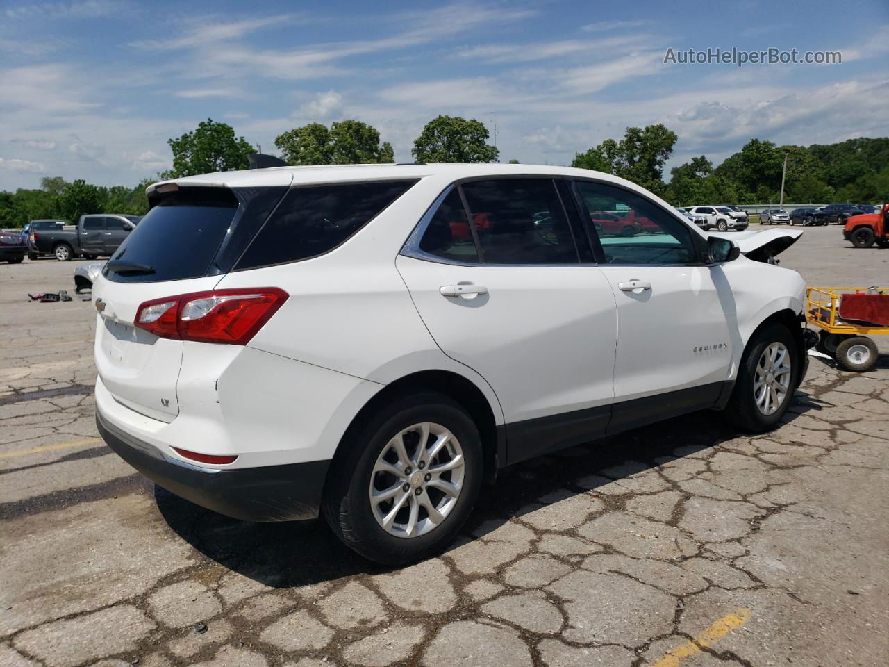 2018 Chevrolet Equinox Lt White vin: 2GNAXJEV9J6143054