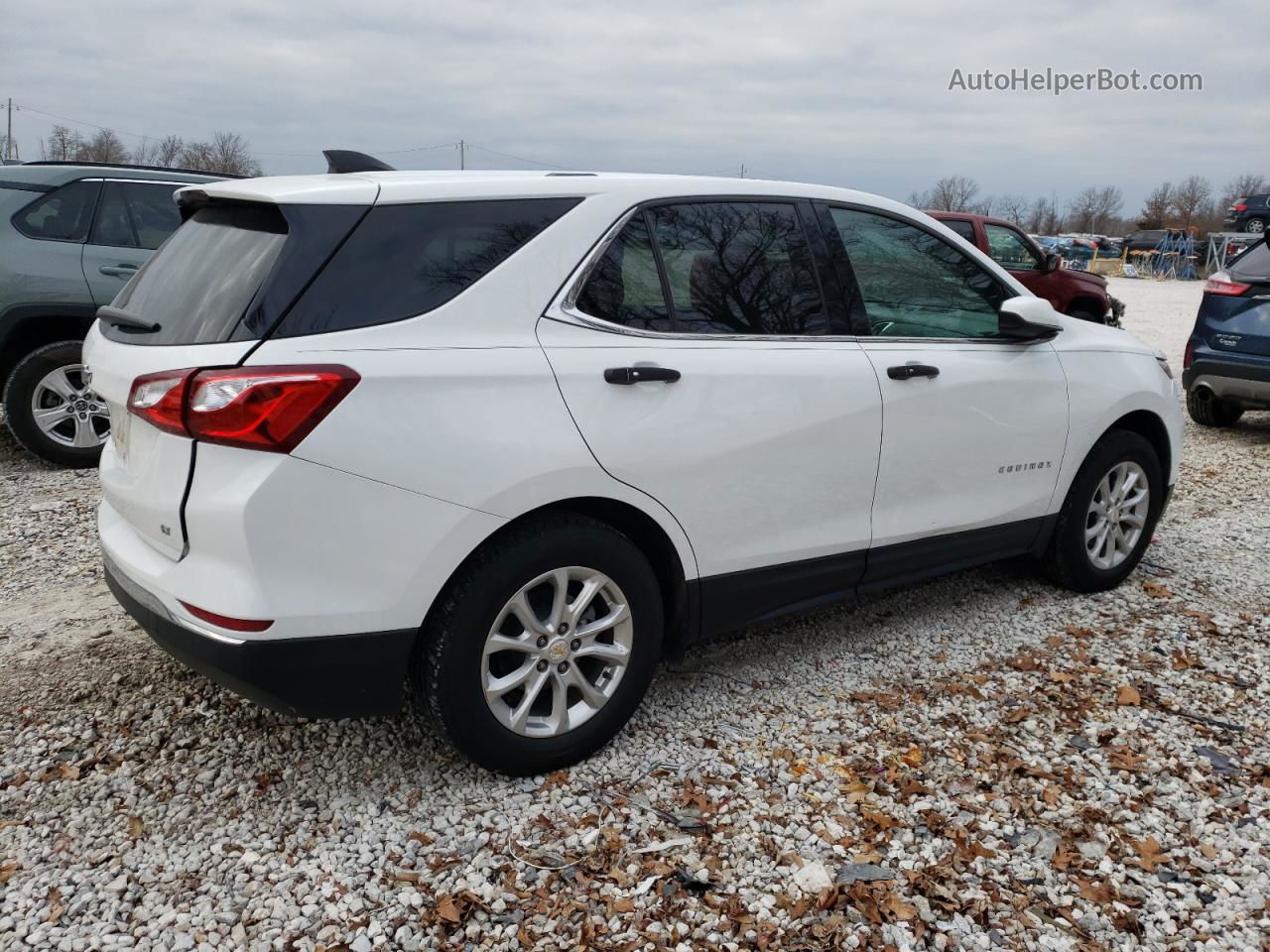 2018 Chevrolet Equinox Lt White vin: 2GNAXJEV9J6157035