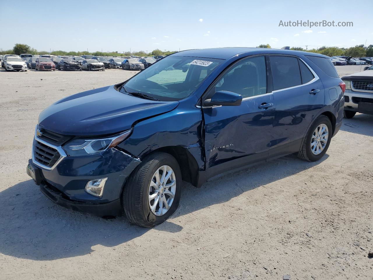 2020 Chevrolet Equinox Lt Синий vin: 2GNAXJEV9L6114866