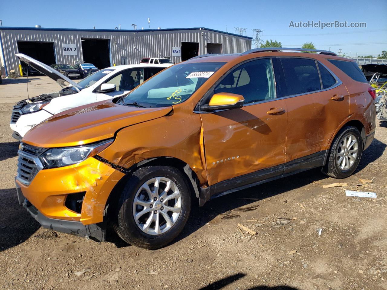 2018 Chevrolet Equinox Lt Оранжевый vin: 2GNAXJEVXJ6147761