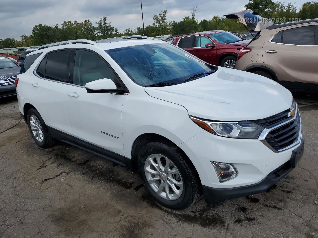 2018 Chevrolet Equinox Lt White vin: 2GNAXJEVXJ6304401