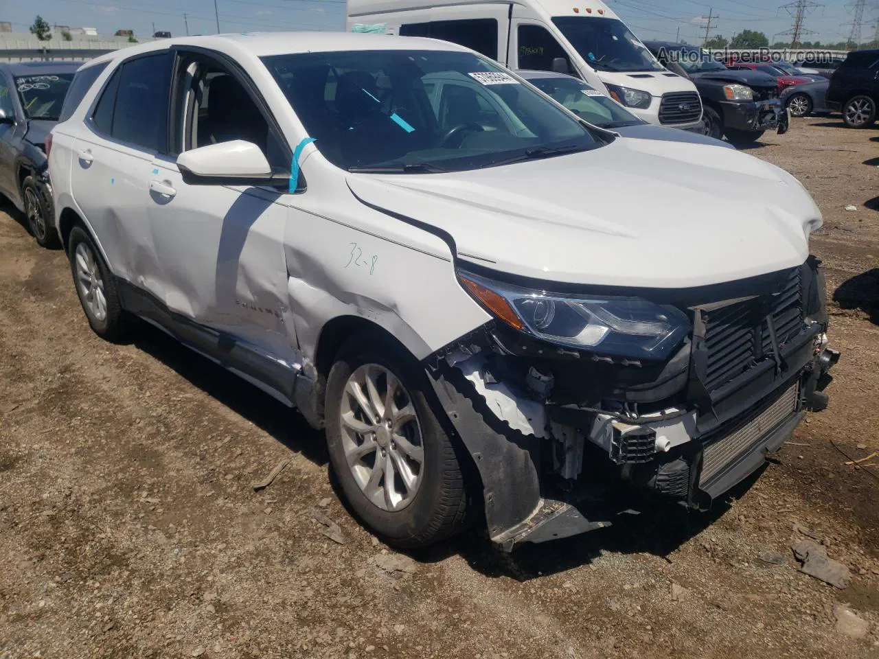 2019 Chevrolet Equinox Lt White vin: 2GNAXKEV0K6154614