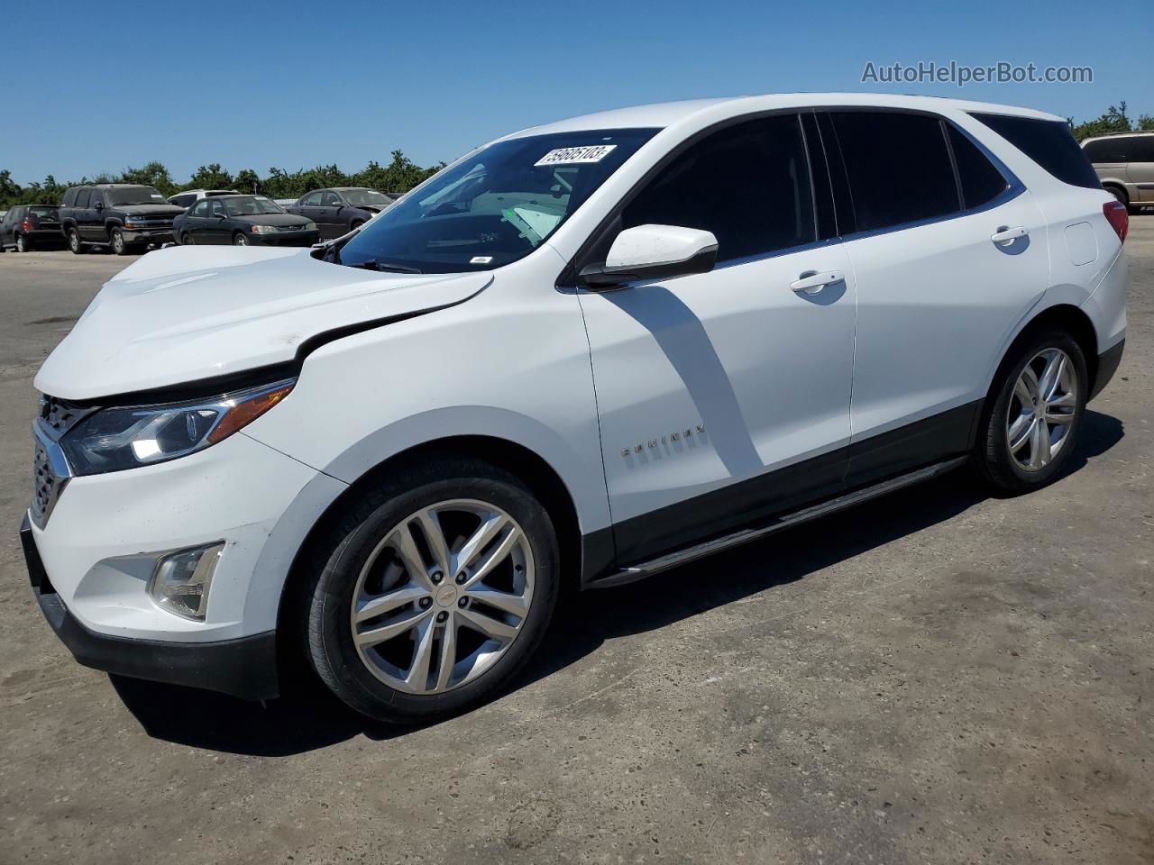 2019 Chevrolet Equinox Lt White vin: 2GNAXKEV1K6101436