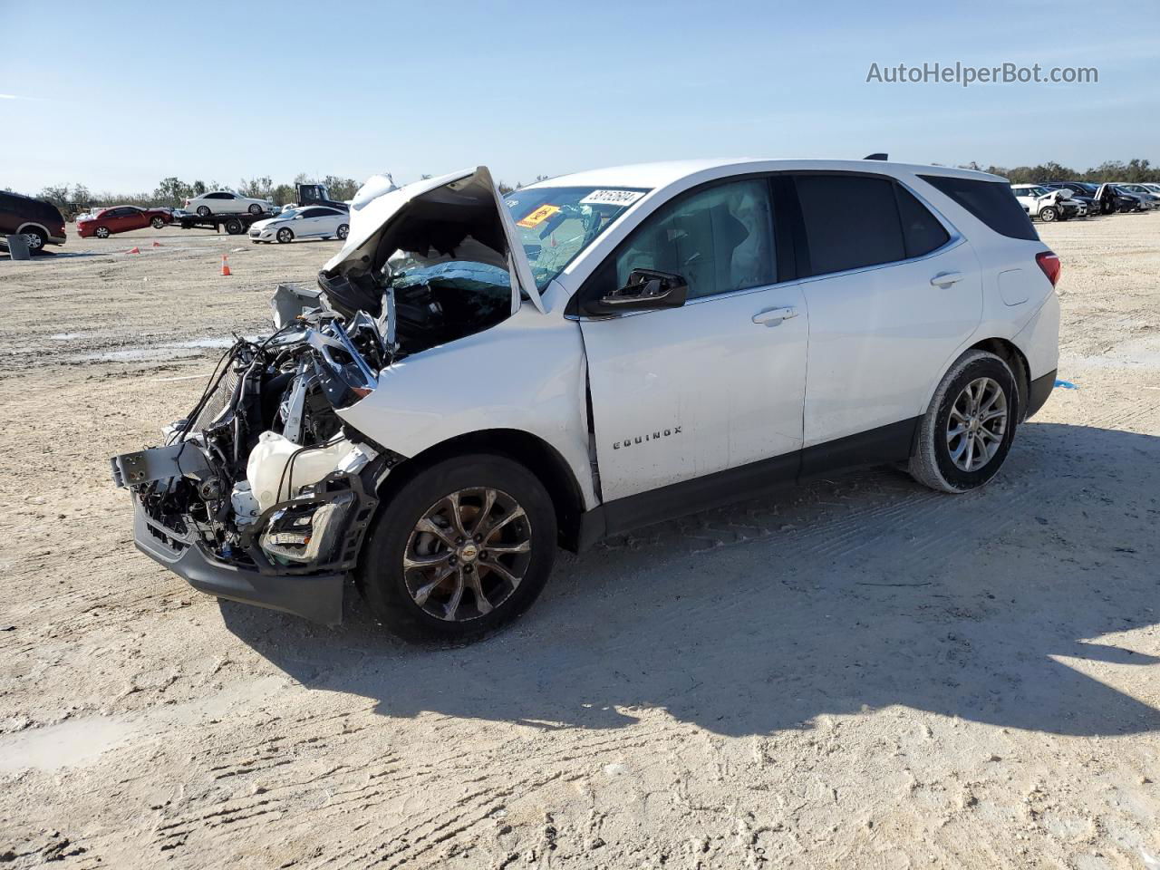 2020 Chevrolet Equinox Lt White vin: 2GNAXKEV1L6154560