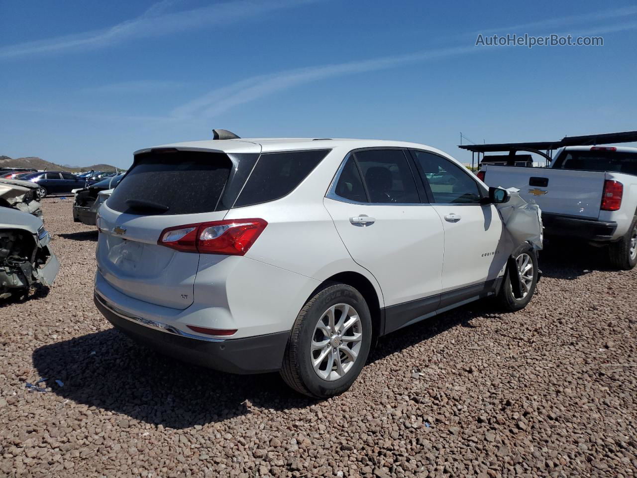 2019 Chevrolet Equinox Lt White vin: 2GNAXKEV4K6305809