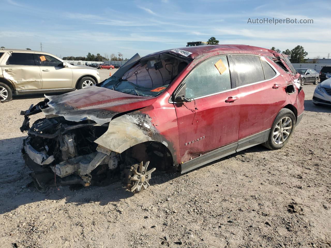 2020 Chevrolet Equinox Lt Red vin: 2GNAXKEV5L6268349