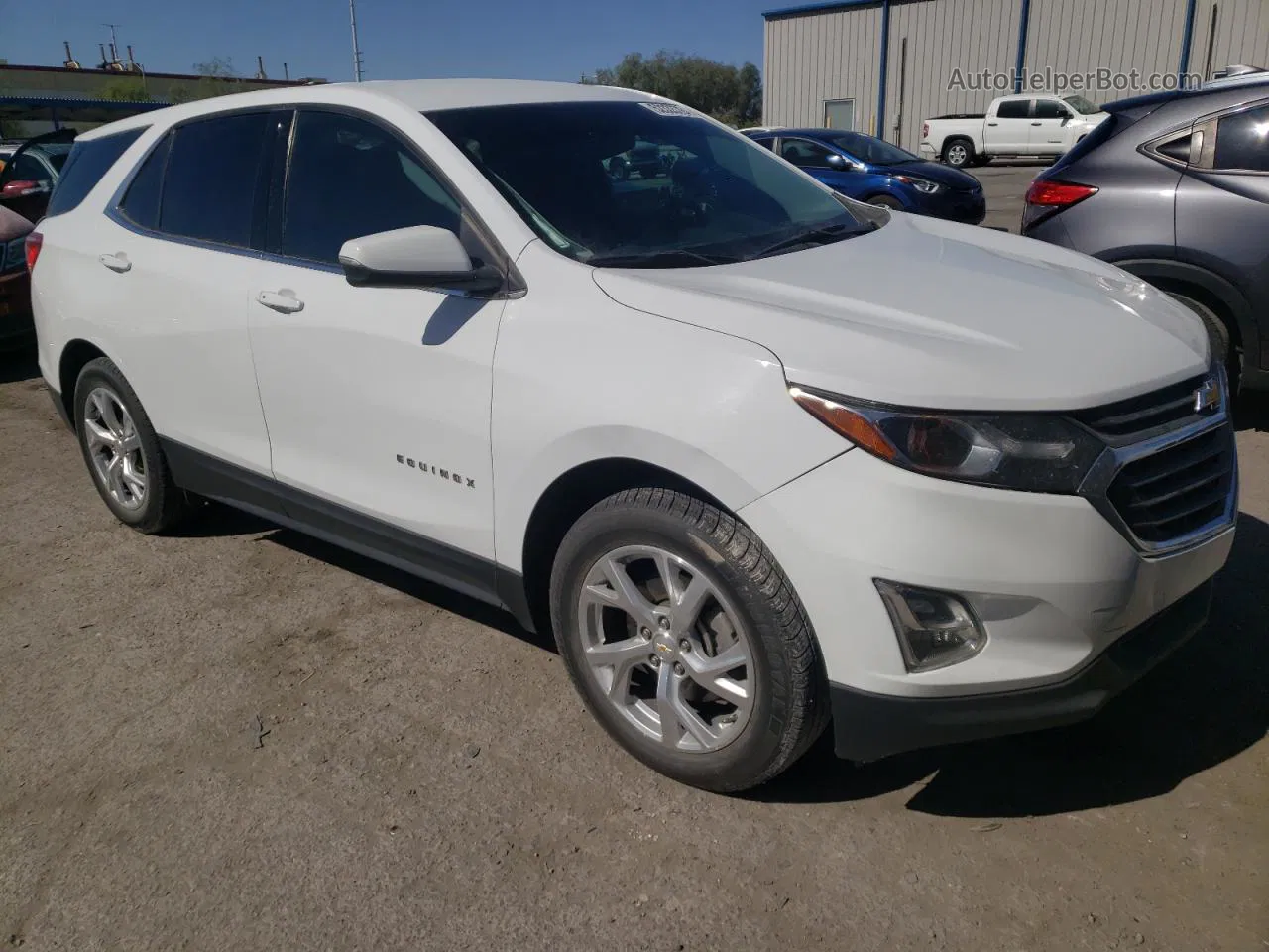 2018 Chevrolet Equinox Lt White vin: 2GNAXKEX0J6229781