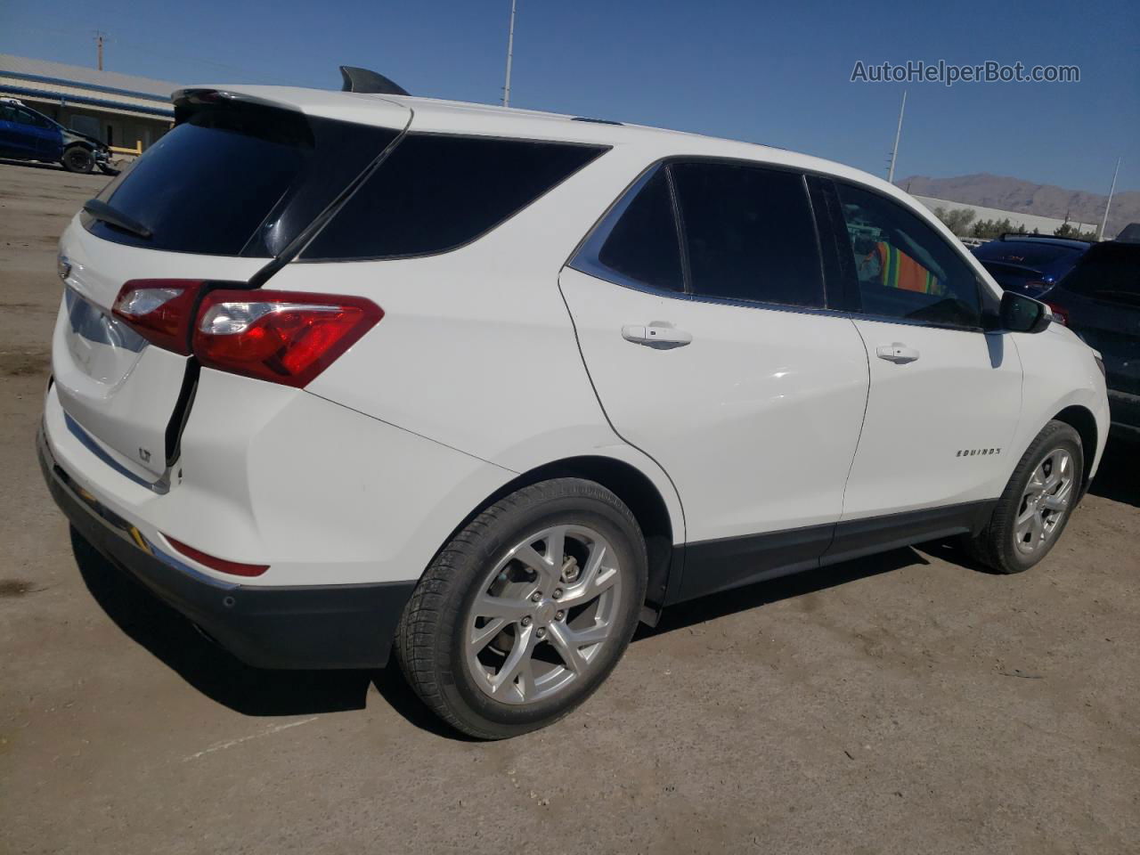 2018 Chevrolet Equinox Lt White vin: 2GNAXKEX0J6229781